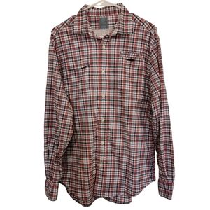 Vineyard Vines Nylon Harbor Long Sleeve Button Down Plaid Shirt - Sz S